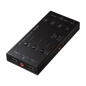 代引不可 HDMIキャプチャー 2入力 スイッチャー付 HDMI変換アダプタ 配信 録画 ビデオカメラ/デジカメをWEBカメラ化 サンワサプライ USB-