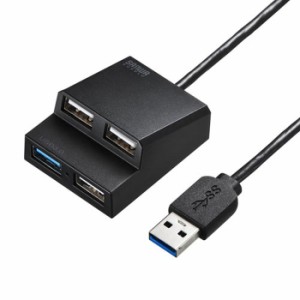 即納 代引不可 USBハブ USB3.2Gen1×1ポート＋USB2.0×3ポート コンボハブ バスパワータイプ コンパクト 便利 ブラック サンワサプライ U