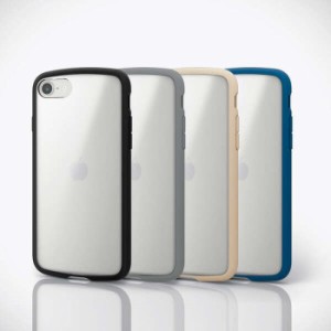 代引不可 iPhone SE 第3世代/SE 第2世代/8/7 TOUGH SLIM LITEケース フレームカラー シルキークリア 耐久性 弾力性 薄型 軽量 エレコム P