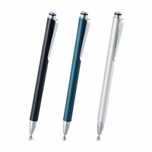 代引不可 スリムタッチペン キャップ付 ペン先直径5.4mm 操作快適 スマホ タブレット クリップ付 持ち運び 便利 エレコム P-TPSLIMD