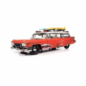 AUTOWORLD 1/18 1959 キャディラック エルドラド 救急車 Surf Shark レッド/ホワイト  京商 AW312