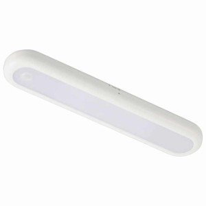 LEDナイトライト 明暗・人感センサー式 200lm 単3形×6本使用 昼白色 ホワイト 物置 廊下 クローゼット 足元 照明 OHM NIT-BLA6J300-WN