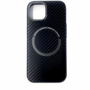 iPhone15用 磁気ワイヤレス充電対応 薄型＆スリム背面ケース カーボン エアージェイ AC-P23-CBM