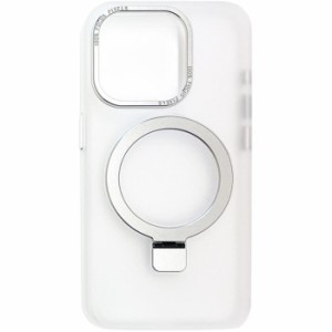 iPhone15 Pro用 磁気ワイヤレス充電対応 スタンドリング付き背面ケース クリア エアージェイ AC-P23P-MRS CL