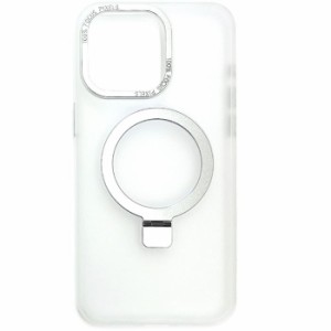 iPhone15 Pro Max用 磁気ワイヤレス充電対応 スタンドリング付き背面ケース クリア エアージェイ AC-P23PX-MRS CL