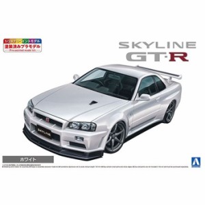 1/24 プリペイントモデル No.3-B ニッサン BNR34 スカイライン GT-R V・spec ?U 00 ホワイト アオシマ 065587