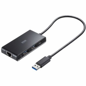 即納 代引不可 USBハブ付き 2.5ギガビットLANアダプタ サンワサプライ USB-3HLS8BK