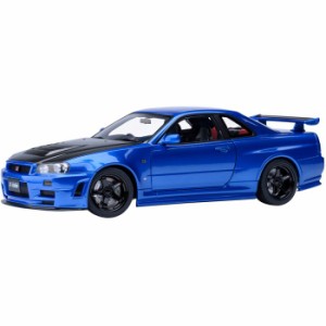 AUTOart 1/18　ニスモ Nismo R34 GT-R Z-tune （ベイサイドブルー／カーボンブラック・ボンネット） ミニカー 模型 オートアート 77460