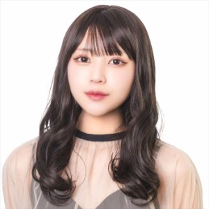 WIGGY RICH ウェーブミディアム ブラウニーブラック ウィッグ 女性 女子 仮装 コスプレ  クリアストーン 4560320891895