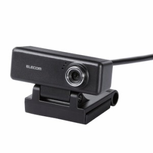 代引不可 Webカメラ 高画質 HD対応 200万画素 マイク内蔵 高精細ガラスレンズ エレコム UCAM-C520FBBK