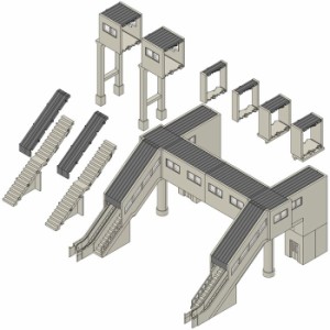 Nゲージ マルチ跨線橋エレベーター付セット 鉄道模型 ジオラマ用品 TOMIX TOMYTEC トミーテック 4073