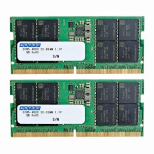 メモリ デスクトップ用 増設メモリ DDR5-4800 SODIMM 8GB×2枚組 省電力 ADTEC ADS4800N-X8GW