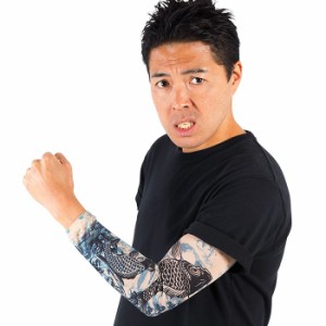 宴会の達人 タトゥースリーブ 鯉 TATTOO アームカバー パーティーグッズ ジョークグッズ 宴会 仮装 変装 コスプレ おもしろ