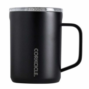 ステンレスマグカップ 400ml 保冷 保温 CORKCICLE COFFEE MUG Matte Black 16oz 400ml マットブラック フタ付き コーヒーカップ マグ