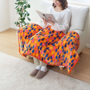 ホットブランケット サンセットオレンジ 約70cm×140cm Hot Blanket 電気ひざ掛け 北欧テイストのデザインがお洒落  Sugibo SB20B12(SO)