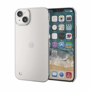 代引不可 iPhone 14 Plus ケース カバー ハード 軽量 薄型 カメラ周り保護 ストラップホール付 クリア エレコム PM-A22BPVCR