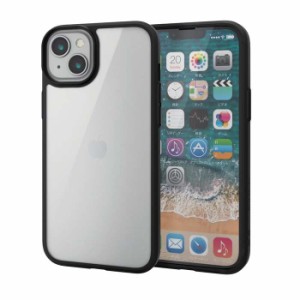 代引不可 iPhone 14 Plus ケース カバー ハイブリッド 360度全面保護 耐衝撃 衝撃吸収 軽量 薄型 ストラップホール付 背面クリア ガラス