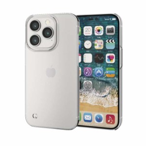 代引不可 iPhone 14 Pro ケース カバー ハード 軽量 薄型 カメラ周り保護 ストラップホール付 クリア エレコム PM-A22CPVCR