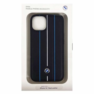 iPhone14 ケース カバー BMW 本革 背面ケース ブラック 黒 バックケース SIGNATURE COLLECTION エアージェイ BMHCP14S22RVSK