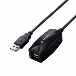 代引不可 USBケーブル 延長コード 5m USB 2.0 ( USB-A オス - USB-A メス ) 最大20mまで接続延長可 ブラック エレコム USB2-EXC50