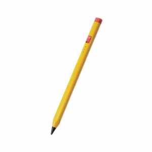 代引不可 iPad用 タッチペン スタイラスペン イエロー ペン先2mm スリム 握りやすい三角形 USB Type-C 充電 傾き感知 誤作動防止 エレコ