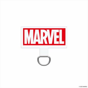 ダイカットストラップホルダー MARVEL マーベルロゴ キャラクター 挟むだけ ストラップホルダー ストラップホール PGA PG-DSTHLD05MVL