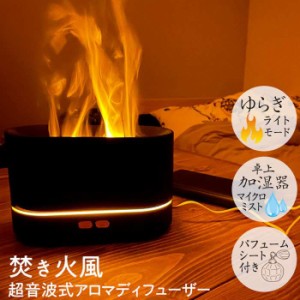 アロマディフューザー 焚き火 たきび 焚火 炎 USB 家電 加湿器 超音波式 アロマ インテリア オフィス 勉強部屋 寝室 子供部屋 車中泊 ア