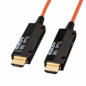 代引不可 光ファイバHDMIケーブル 100ｍ HDMI 金コネクタ 簡易紙箱パッケージ 光ファイバケーブル サンワサプライ KM-HD20-FB100K