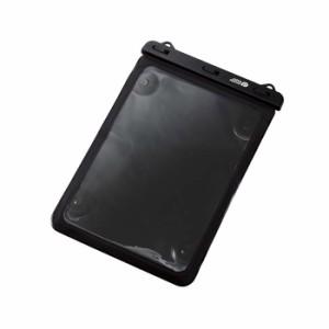 即納 代引不可 タブレットケース 防水ケース 汎用 IPX8 吸盤付き ブラック 8.9〜13インチ対応 タブレット用防水ケース お風呂用 エレコム