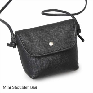 ミニショルダーバッグ MINI SHOULDER BAG 合成皮革 ミニバッグ フラップ  glabella gl-002-F-BK