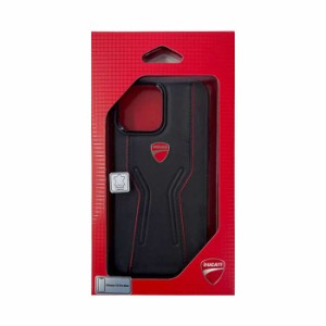 DUCATI ドゥカティ 公式ライセンス iPhone 13 Pro Max 6.7インチ 本革 バックカバー シンプル ブランド エアージェイ DU-TPUPCIP13PM-SB/