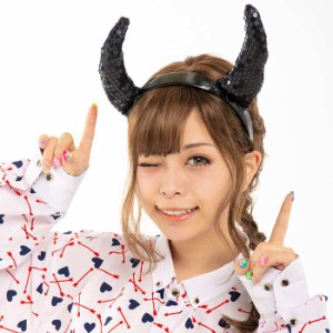 HW キラキラデビルカチューシャ DEVIL 悪魔 カチューシャ ハロウィン アクセサリー 仮装 変装 小物  ルカン 3762