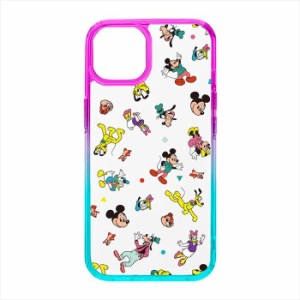 iPhone15 対応 ケース カバー グラデーションハイブリッドケース ミッキー＆フレンズ Disney キャラクター iPhoneカバー iPhoneケース Pr