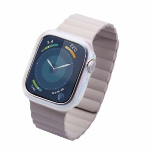 代引不可 アップルウォッチ カバー Apple Watch Series 9 / 8 / 7 [ 41mm ] バンパー ソフト ケース 側面保護 &me オーロラクリア エレコ