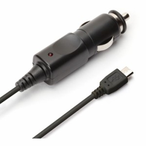 microUSBコネクタ搭載車載用DC充電器 出力2A ケーブル長1.5ｍ ブラック PGA PG-MDC20A01BK