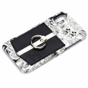 iPhoneX 用 ハードケース ポケット&リング付き ミッキー＆ミニー Disney PGA PG-DCS292MM
