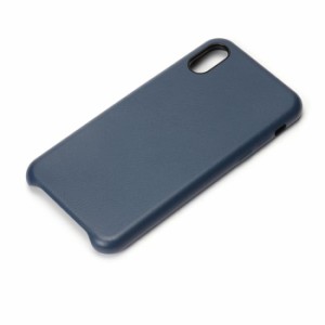 iPhoneX 用 PUレザーケース ブルー PGA PG-17XPU03BL