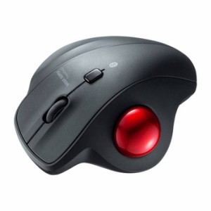 即納 代引不可 Bluetoothトラックボール マウス 3ボタン 2.4GHz エルゴマウス 静音スイッチ 親指操作タイプ ブラック サンワサプライ MA-
