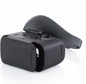 即納 代引不可 VRゴーグル VRヘッドセット プレミアムタイプ スマホでVR体験 4.7〜6.5Wインチ BLカット ヘッドバンド エレコム VRG-GVSB0