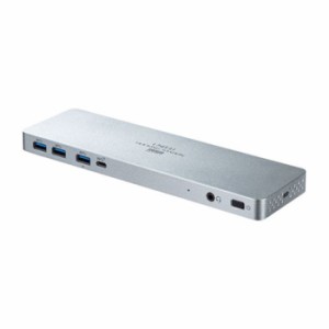 即納 代引不可 USB Type-C専用 ドッキングステーション HDMI/DisplayPort対応・PD対応 コンパクト シルバー サンワサプライ USB-CVDK6