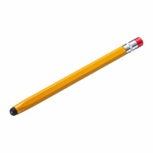 シリコンゴムタッチペン 鉛筆型 六角形 持ちやすい 滑らか操作 スタイラス スマホ タブレット オレンジ サンワサプライ PDA-PEN53D