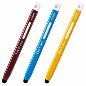 代引不可 三角型タッチペン 太軸8.5mm 超感度ペン先 お名前スペース ストラップ付 スマホ タブレット エレコム P-TPEN02B