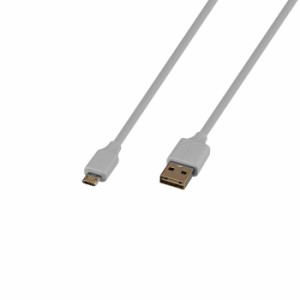 microUSBケーブル 1m リバーシブル 充電 データ転送 画像 音楽 スマホ タブレット グレー グリーンハウス GH-UCSMBW1-GY