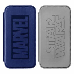 iPhone 13 Pro Max 6.7インチ MARVEL STAR WARS ガラスフリップケース マグネットロック カード収納 ストラップホール付 PGA PG-DGF21P