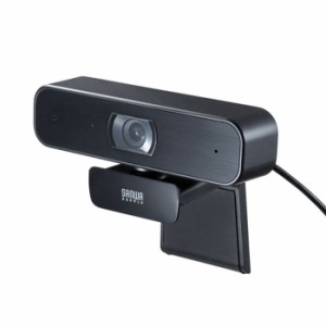 代引不可 WEBカメラ ステレオマイク内蔵 フルHD 60fps対応 200万画素 オートフォーカス機能 ビデオ会議 テレワーク ブラック サンワサプ