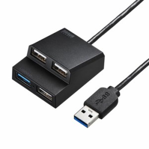 代引不可 USBハブ USB3.2Gen1×1ポート＋USB2.0×3ポート コンボハブ バスパワータイプ コンパクト 便利 ブラック サンワサプライ USB-3H