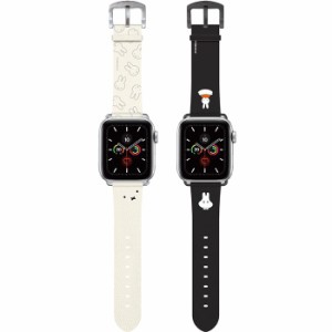 Apple Watch 41mm 40mm 38mm 対応バンド レザーバンド ミッフィー miffy アップルウォッチ ベルト 交換用ベルト グルマンディーズ MF-306