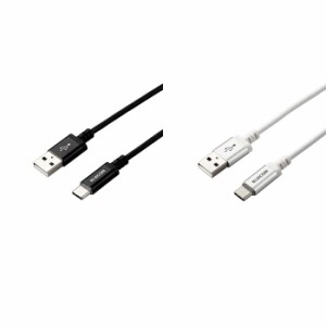 代引不可 USBケーブル USB-A to USB Type-Cケーブル 1.2m LEDライト付 タッチセンサー搭載 スマホ タブレット 充電 データ転送 エレコム 