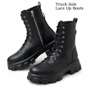 北海道・沖縄・離島配送不可 TRUCK SOLE LACE UP BOOTS ブラック メンズ 男性 シューズ 靴 ブーツ glabella GLBB-244