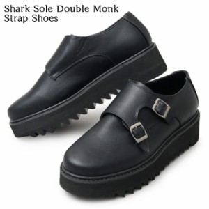 北海道・沖縄・離島配送不可 SHARK SOLE DOUBLE MONK STRAP SHOES 靴 ダブルモンク メンズ 男性 glabella glbt-246